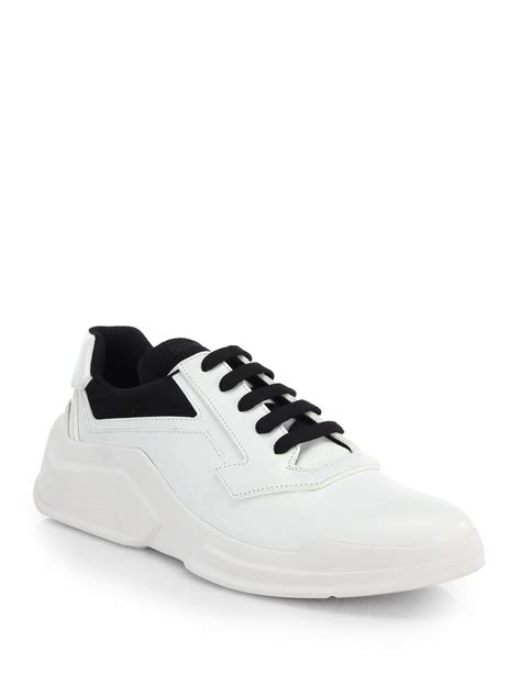 white prada mens shoes|Prada flat heel shoes.